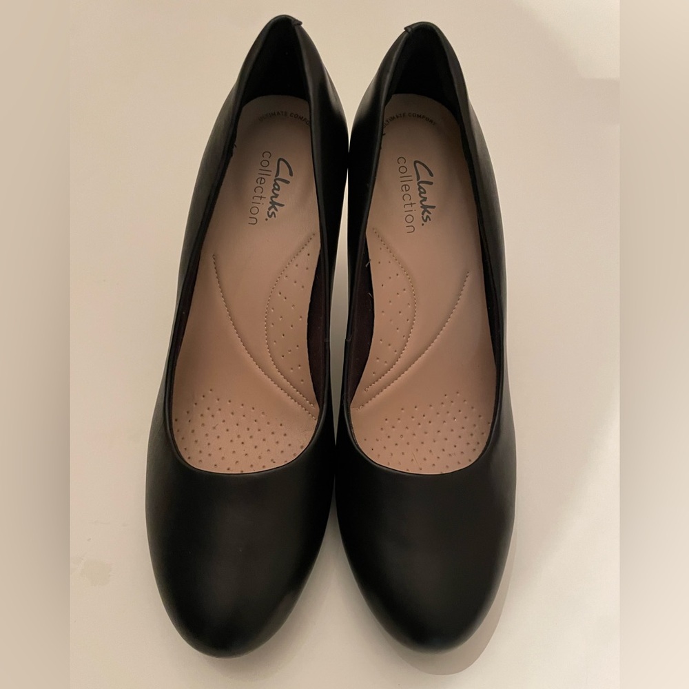 Clarks Ambyr Joy Platform Pumps Black 9 W